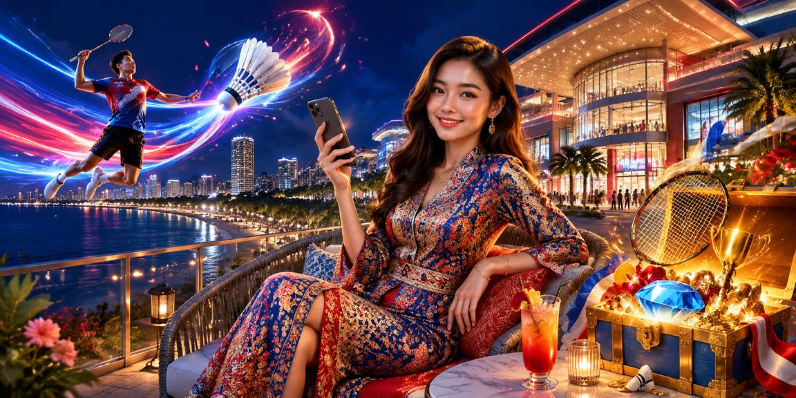Pengguna Pulau Pinang mengakses pasaran sukan melalui telefon dalam suasana batik